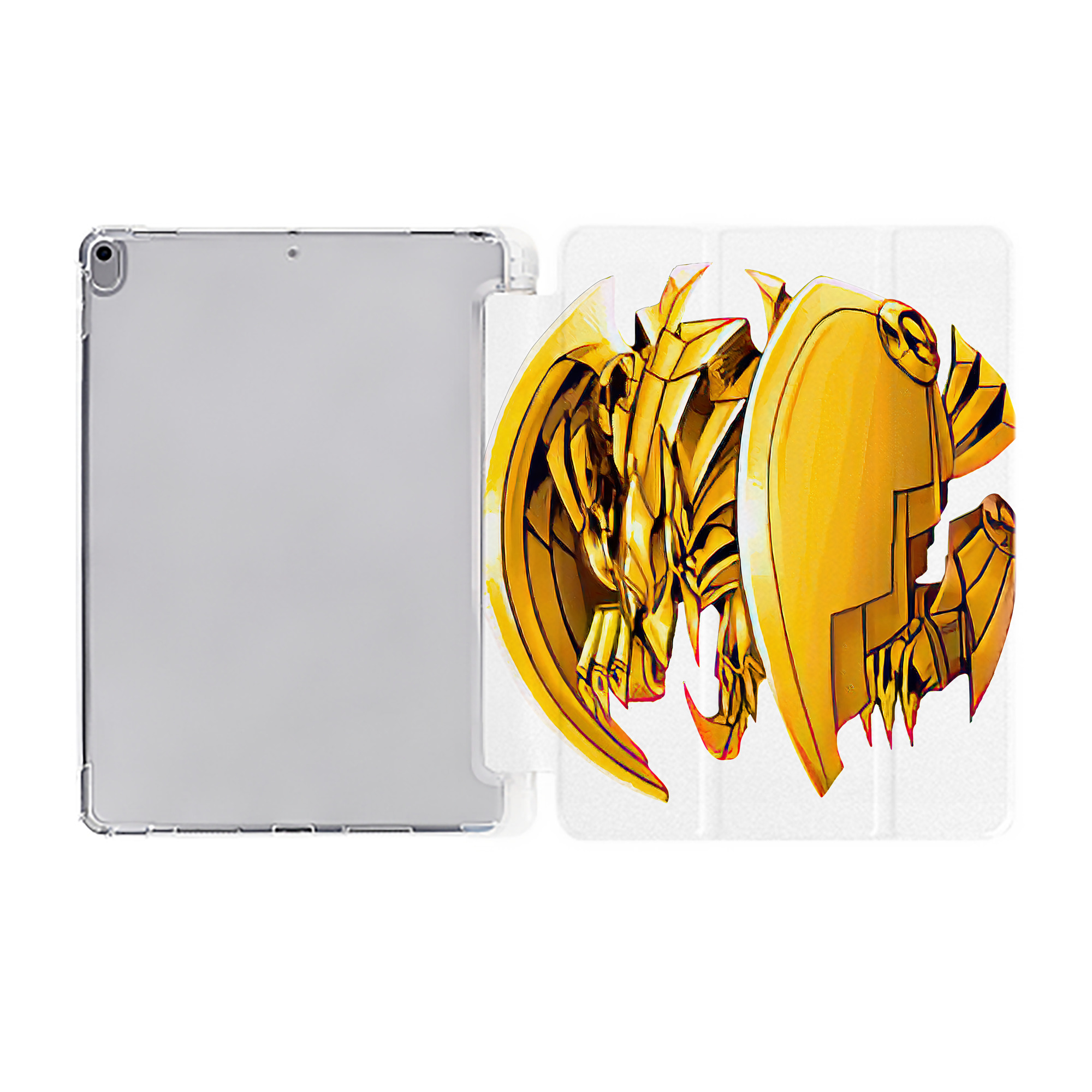 （画像用） 遊☆戯☆王 Yu-Gi-Oh! IPad ケース ペン収納付き 三つ折りスタンド PUレザー×シリコン 対応機種9.5/10.5/10.9インチ
